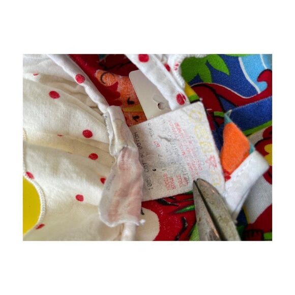 80s Disney Romper Winnie The Poo Colorful Jungle Animals Print Polkadot Ruffles - Picture 5 of 8